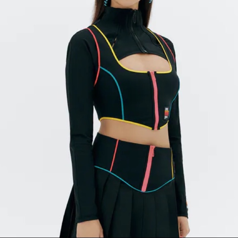 Zara Purple Magazine Crop Jacket